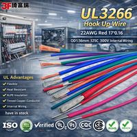 Fil électrique isolé de haute température UL3266 16awg, 1 rouleau de fil de cuivre, Protection de l'environnement