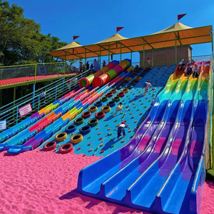 ملعب شعبية في الهواء الطلق تسلية متعة حديقة ركوب المعدات قوس قزح البلاستيك انزلاق أنابيب الثلج الجاف - Product Image 3