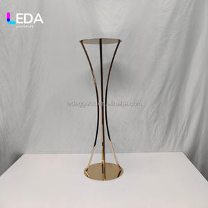 Soporte de Flores Clásico de Metal Dorado de Alta Calidad LEDA, Decoración de Mesa de Boda, Marco de Metal Alto, Centro de Mesa, Accesorios Decorativos para - Product Image 3