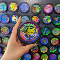 Kedatangan Baru Magnet Kulkas Pokémon 30th Anniversary Kartun Kreatif Keren 3D Ukiran Laser Menyala