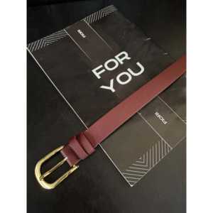 Cinturón de Cuero Genuino Fiori, Piel de Vaca, Color Sólido, Hebilla Rectangular, Cinturón Duradero para Mujer, para Vestidos, Chaquetas y Pantalones - Product Image 2