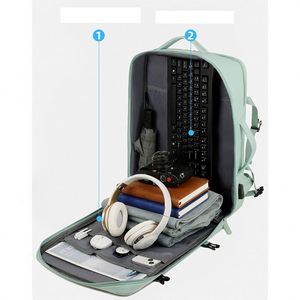 Sac à dos de voyage unisexe léger et spacieux, imperméable, avec fermeture éclair, approuvé par les compagnies aériennes, idéal pour l'extérieur – Vente chaude - Product Image 2