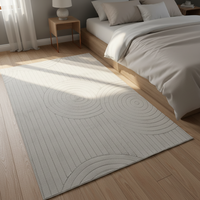 Hochwertiger Einfarbiger Plüsch-Teppich Weicher Mikrofaser-Teppich Rutschfest Langlebig Moderner Bodenbelag Wohnzimmer Schlafzimmer Inneneinrichtung