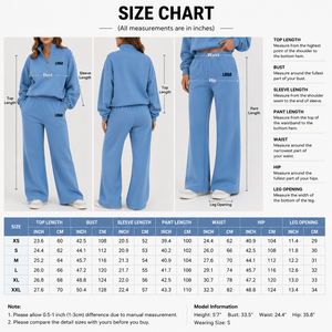 Ensemble 2 pièces en molleton de coton OEKO-TEX pour femme : sweat-shirt demi-zip et pantalon large – Fabrication OEM, logo personnalisé, faible MOQ, vente en gros - Product Image 2