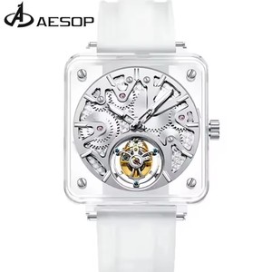 Drop Shipping AESOP Luxury Tourbillon <b>Mechanical</b> <b>Watch</b> For Men Sapphire Men <b>Watch</b> Luminous Waterproof Skeleton Fully Transparent - Product Image 1