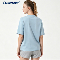 T-shirt pour femme Kuenzi à manches courtes, anti-boulochage, absorbant la transpiration, poids lourd 250 GSM, tissu antibactérien 7A, sensation de fraîcheur