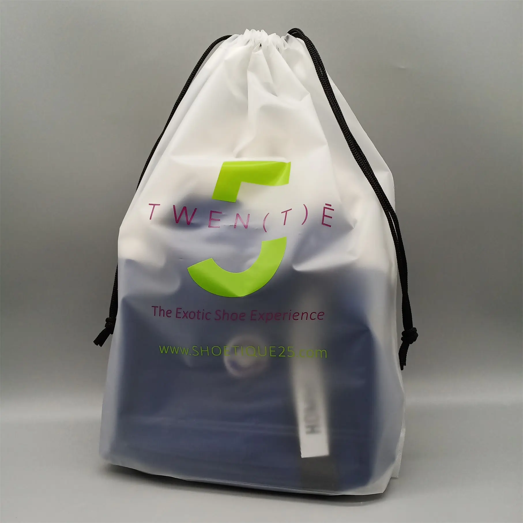 Custom large eco friendly drawstring bag Plastic Frosted Bags Packaging poly Bag for clothes