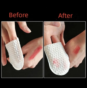 120 unidades/bolsa Almohadillas desechables de algodón para limpieza de microblading, protectores de dedos para limpieza de pigmentos de tatuajes de cejas y labios, uso en salón - Product Image 6