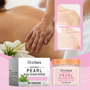 Exfoliante de Azúcar de Menta Refrescante Premium con Perlas de Karité para el Cuidado Facial y Corporal - Product Image 3