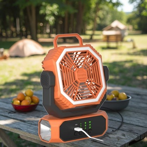 Nouveau design 2025 – Ventilateur de camping portable multifonctionnel avec lumière LED, grande capacité 20000 mAh pour utilisation en extérieur (USB/Électrique/Batterie/Voiture) - Product Image 2