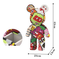 Blocs de construction Mpin de 43 cm, modèle d'ours à construire soi-même, puzzle 3D, jouet de construction à collectionner, cadeau pour adolescents et adultes, modèle en briques