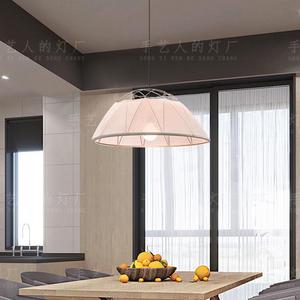 Lampe suspendue ronde de style français, crème, LED E27, commande par interrupteur, pour salon, salle à manger, chambre à coucher - Product Image 3