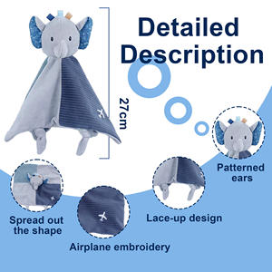 Bambole rilassanti per neonati all'ingrosso, peluche per dormire, asciugamani <span class=keywords><strong>in</strong></span> peluche morbidissimi e mordibili per la massima comfort e sollievo - Product Image 2