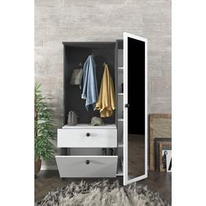 Organizador de Almacenamiento Moderno para Entrada, Zapatero con Espejo y Perchero para Vestíbulo o Recibidor - Product Image 5