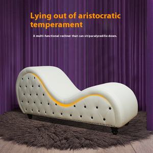 Stile europeo di lusso Chaise Longue tirare con fibbia singola Chaise Lounge sedia per camera da letto in <span class=keywords><strong>ferro</strong></span> Toffee sedia accessibile per - Product Image 5