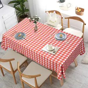 New Eco-friendly Thick Plain Style Waterproof And Oilproof Reusable Tablecloth Pattern Custom Wedding Yarn Cloth