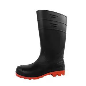 Nouvelle mode unisexe chaussures Botas De Tela ferme centrale électrique noir genou haut antidérapant antistatique PVC caoutchouc bottes de pluie