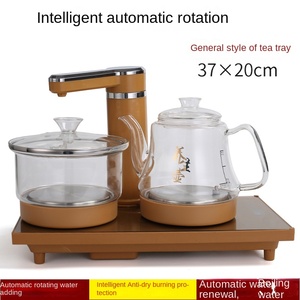 Hervidor de Agua Eléctrico Totalmente Automático de Vidrio con Alto Contenido de Boro, Juego de Tetera de 1.2L, Apagado Automático de Seguridad, Control Digital, Dispensador de Agua Inalámbrico - Product Image 2