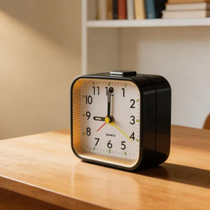 Reloj <span class=keywords><strong>Despertador</strong></span> Cuadrado de Cuarzo con Luz Nocturna y Función de Repetición, Reloj de Escritorio para el Hogar y el Dormitorio - Product Image 1