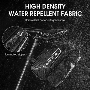 Sacoche de selle de vélo imperméable WEST BIKING, sacoche de selle pour VTT, accessoires de vélo, sacoches arrière pour vélo avec poche pour bouteille d'eau - Product Image 6