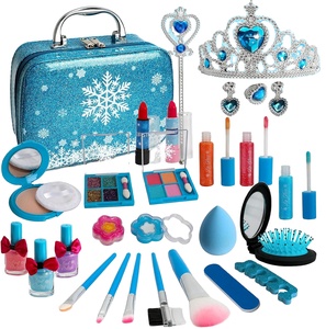 Kit de maquillage pour enfants pour filles enfants jouent de vrais jouets cosmétiques lavables ensemble d'habillage