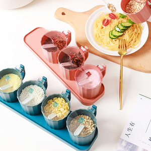 ชุดกล่องเครื่องปรุงในครัว,กล่องเก็บของในครัวเรือนโหลเครื่องปรุง <span class=keywords><strong>Msg</strong></span> และเกลือปั่นโถปรุงรส - Product Image 2