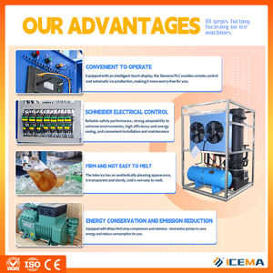 2Ton 3 Ton 5 10 15 20 25 30 Tons Máquina automática para hacer hielo en tubos/Máquina de hielo industrial para Bebidas frías - Product Image 4