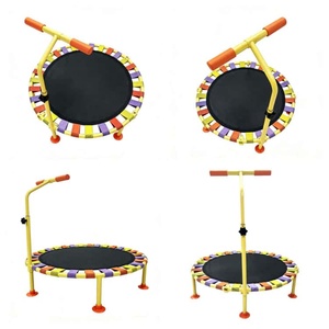 Trampoline circulaire pour enfants d'extérieur facile à assembler avec poignée et dispositifs de sécurité pour un jeu rapide et amusant - Product Image 4