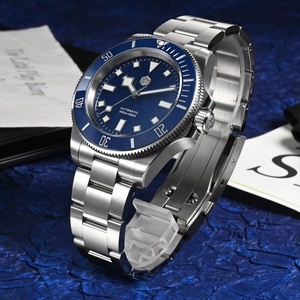 Montre de plongée classique pour homme San Martin SN0111GB 40 mm en acier inoxydable, mouvement automatique japonais NH35, saphir, étanche 200 m - Product Image 4