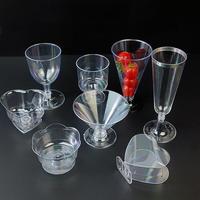 Gobelet à gelée en plastique PS transparent à paroi unique 80ml 3oz Mini gobelets à mousse du désert jetables pour bols d'apéritif au pouding à la crème glacée