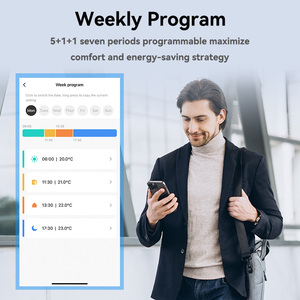 EWelink WiFi Smart TRV Système <span class=keywords><strong>de</strong></span> chauffage thermostatique Zigbee Application d'affichage numérique LCD Télécommande <span class=keywords><strong>PC</strong></span> Systèmes <span class=keywords><strong>de</strong></span> chauffage par le sol Pièces - Product Image 5