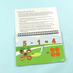 Factory Sale Cheap Children Preschool Learning Counting Book Spiral Math Book For Kids