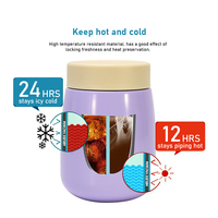 Thermos alimentaire isotherme en acier inoxydable 304 de 650 ml, écologique, maintient les aliments au chaud pendant 12 à 24 heures, idéal pour les enfants à la rentrée scolaire