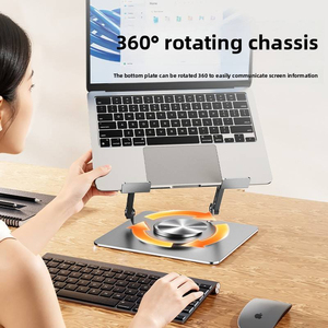 Carbon Steel Swivel Computer Holder Universal Heavy Duty Desk Base Notebook Elevator Hollow Heat Dissipation Mount - Product Image 3
