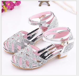 008 ragazze <span class=keywords><strong>Scarpe</strong></span> In Pelle <span class=keywords><strong>Tacco</strong></span> Alto Delle Ragazze Della Principessa di Cerimonia Nuziale Del Partito di Paillettes Bambini Pattini di Vestito - Product Image 4