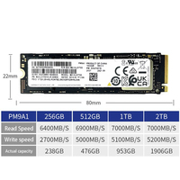 Disque SSD PM9A1 M.2 2280 Nvme Pcie Gen 4.0x4 intégré, adapté aux ordinateurs 256G 512GB 1TB 2TB