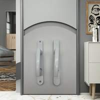 Poignée de serrure de porte à mortaise en alliage d'aluminium blanc de 85mm de conception moderne personnalisée en usine pour accessoires de porte et fenêtre levier de porte