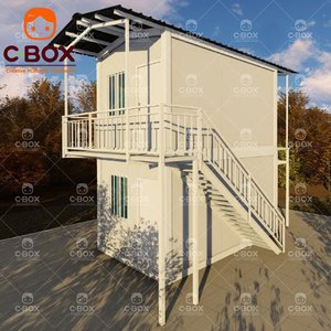 บ้านคอนเทนเนอร์ดัดแปลง C-BOX ทรงสี่เหลี่ยม ดีไซน์ทันสมัย พร้อมระเบียงและบันได สำหรับอยู่อาศัย - Product Image 2