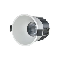 Spot encastré CRI90 OEM anti-éblouissement LED Downlight en aluminium noir dimmable 3W 5W 7W 12W pour plafond de salon