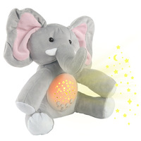 Vente en gros Couette de couchage douce personnalisée pour bébé Jouet éléphant Animal en peluche plastique Projection apaisante Jouets de confort pour bébé