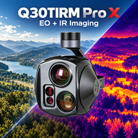 Kamera Gimbal EO IR Zoom Optik 30X Q30TIRM Pro X, Pelacakan AI LRF Drone Pencitraan Termal untuk Inspeksi Industri.