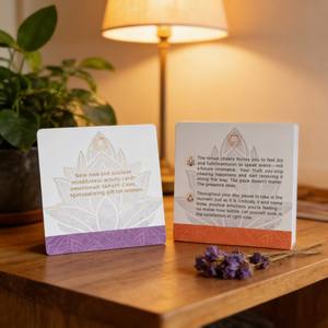 Cartes d'affirmation personnalisées pour l'éveil spirituel, la <span class=keywords><strong>pensée</strong></span> <span class=keywords><strong>positive</strong></span>, la manifestation et la confiance, avec support en bois - Product Image 3