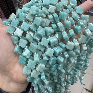 ลูกปัดหินอัญมณีธรรมชาติขนาด11*5มม. ลูกปัดหลวมใบโคลเวอร์สี่ใบลูกปัดสีเขียวลูกปัดหลวมสำหรับทำเครื่องประดับ - Product Image 4
