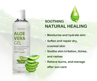 OEM Gel d'aloe vera biologique pur 100% Hydratant pour le visage Crème apaisante et éclaircissante Gel d'Aloe Vera Gel pour le visage de marque privée