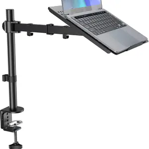 HUANUO Industrial Monitor Laptop Arm Desk Mount Wholesale Price Black Single Laptop Tray For Monitor Arm
