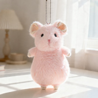 Porte-clés en peluche souris mignonne et adorable, poupée souris blanche, porte-clés de sac pour enfants, poupée en tissu