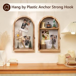 <span class=keywords><strong>Cornice</strong></span> Shadow Box con Ripiani Rimovibili, Grande Espositore Profondo per Bouquet da Matrimonio, Medaglie, Foto, Ricordi - Product Image 3