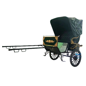 Carrito de caballos negros de pony en miniatura a la venta Carruaje de pony pequeño de dos ruedas - Product Image 1