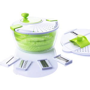 Hand Operated <b>Salad</b> Spinner Washing Colander Drain Manual Lettuce and Vegetable With Secure Lid Lock Rotary Handle - Product Image 1