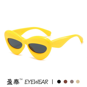 แว่นตา แว่นกันแดดทรงแคทอาย UV400 กรอบพีซี ผู้หญิง แฟชั่น แว่นกันแดด - Product Image 3
